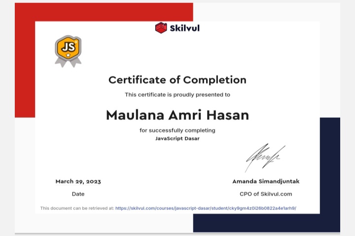 JavaScript certification